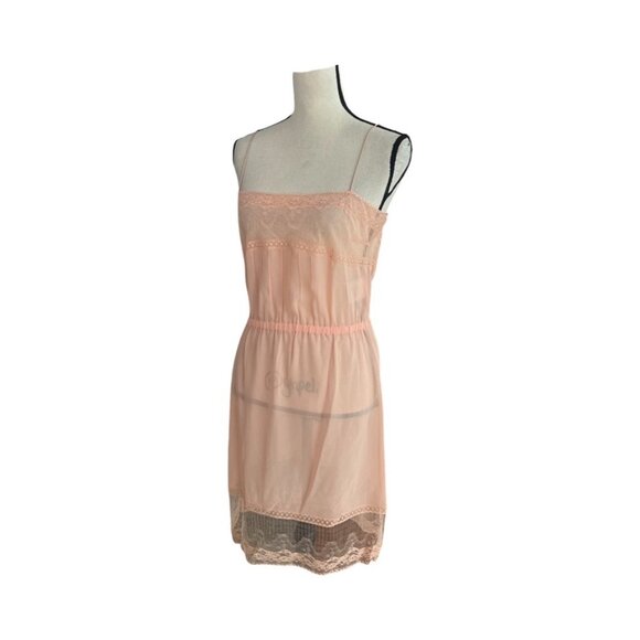 Chanel peach silk mini dress size 38